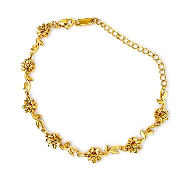 Gold Tone Tulip Chain Bracelet
