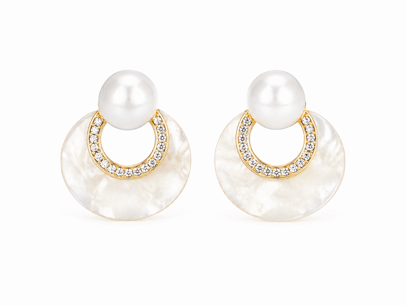 Luna Pearl Mother of Pearl Drop Earrings