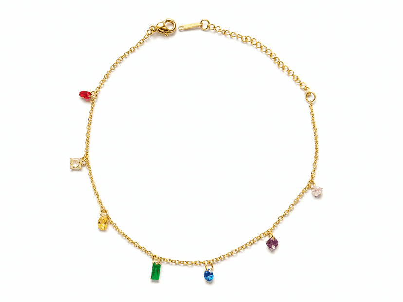 Elegant Multicolor Charm Chain Bracelet