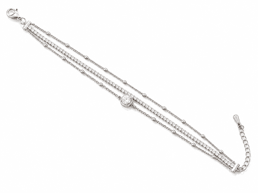 Celestial Triple Layer Crystal Bracelet