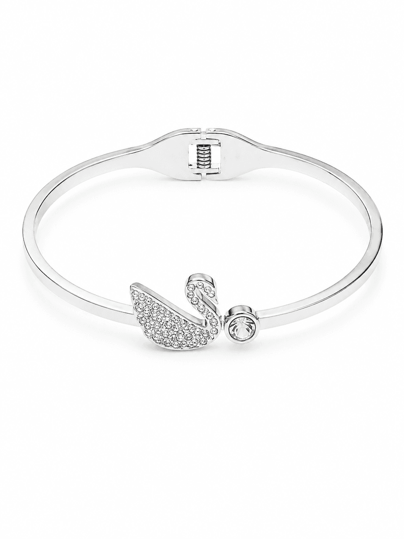 Swan Elegance Crystal Cuff Bracelet
